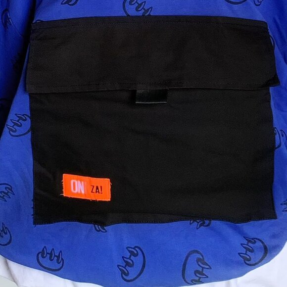 Fire Print Color Block Hoodie Streetwear Style 🔥 - Picture 3 of 5